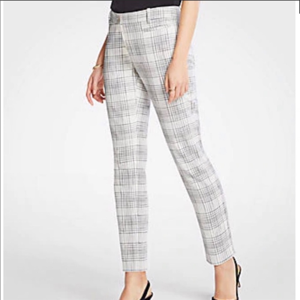 Ann Taylor cotton plaid pants